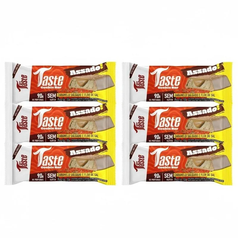 Kit 6 Barra De Proteina Caramelo C Flor De Sal 9g Proteina