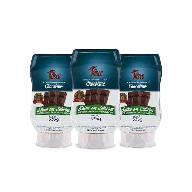 Kit 3 Calda De Chocolate 335g Leve E Iressistivel Zero Aç