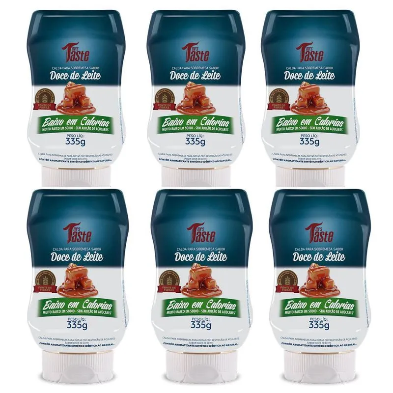 Kit 6 Calda De Doce De Leite 335g Leve E Iressistivel Zero