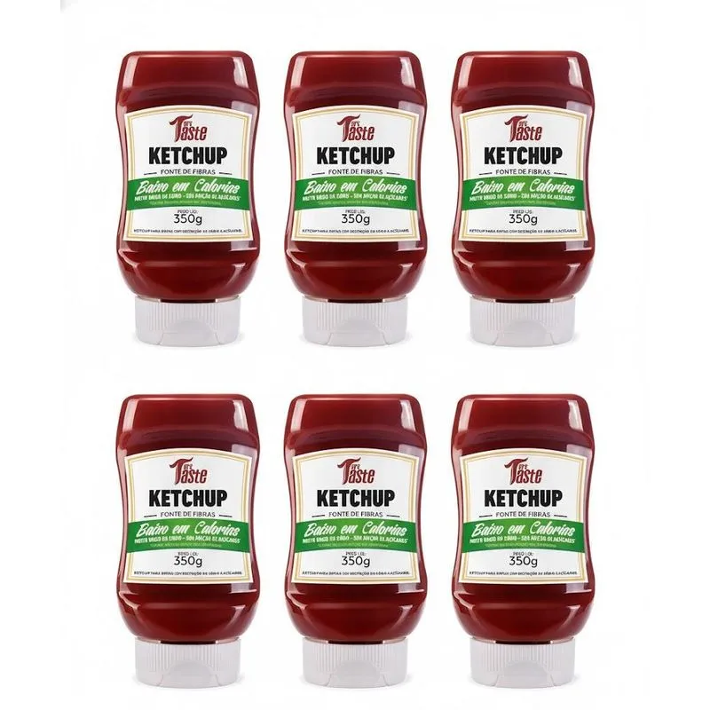 Kit 6 Molho Ketchup Tradicional 350g Saudavel Zero Açucar