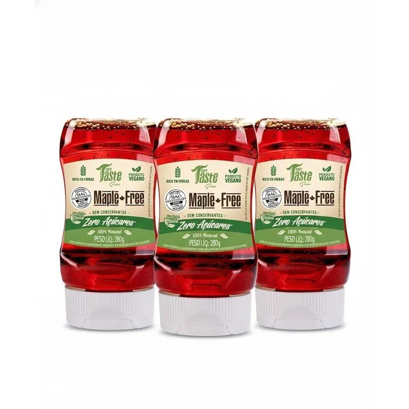Kit 3 Molho Maple Free 280g Saudavel E Saboroso Zero Açucar