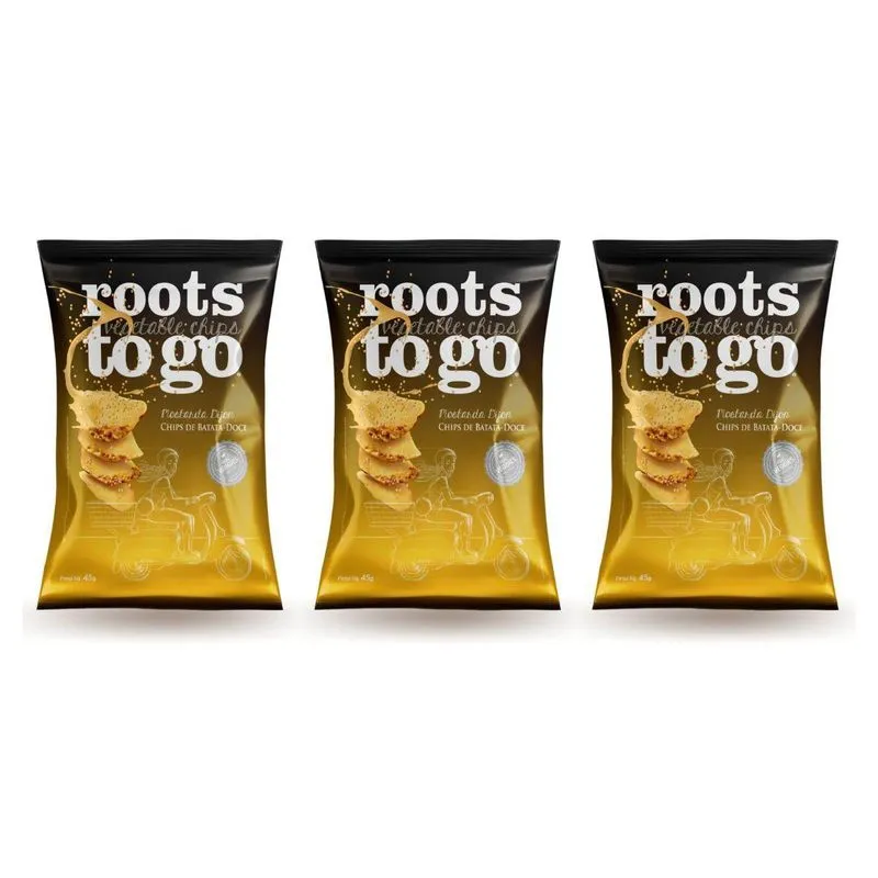 Kit 3 Chips Batata Doce Mostarda Dijon 45g Sem Gluten