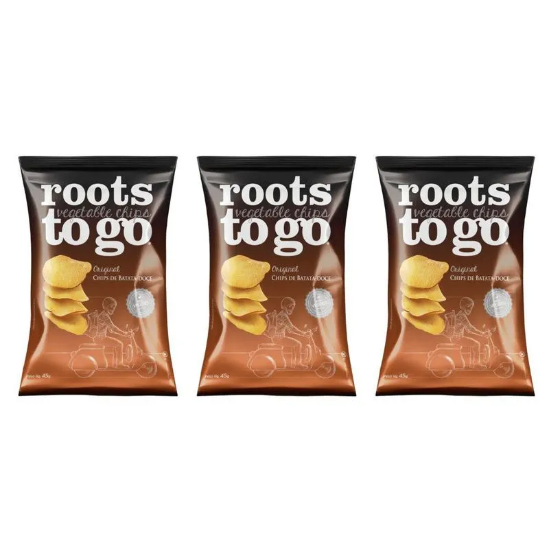 Kit 3 Chips Batata Doce 45g - Natural E Sem Gluten