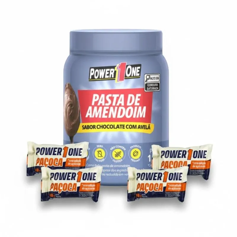 Kit Pasta Amendoim Chocolate Avela 1kg Com 4 Paçoca Zero