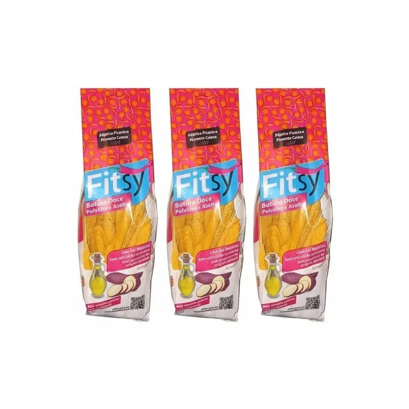 Kit 3 Palitos De Batata Doce E Povilho Azeite Picante 60g
