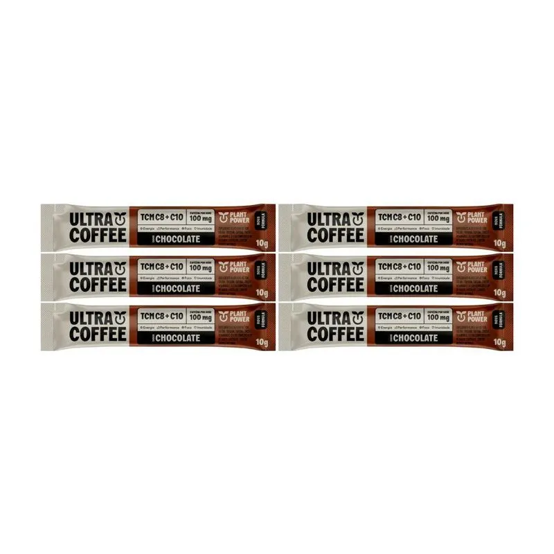 Kit 6 Suplementos Em Pó Ultra Coffee Chocolate 10g Plant Pw