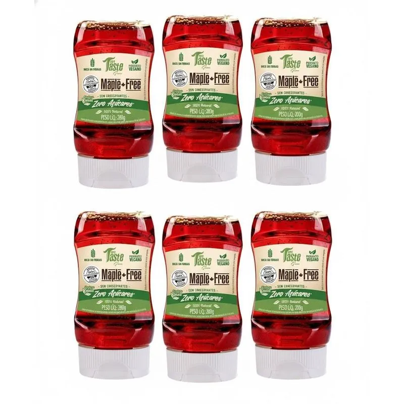 Kit 6 Molho Maple Free 280g Saudavel E Saboroso Zero Açucar