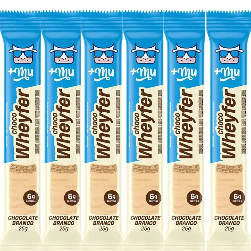 Kit 6 Choco Wheyfer Chocolate Branco Crocante 6g De Prot