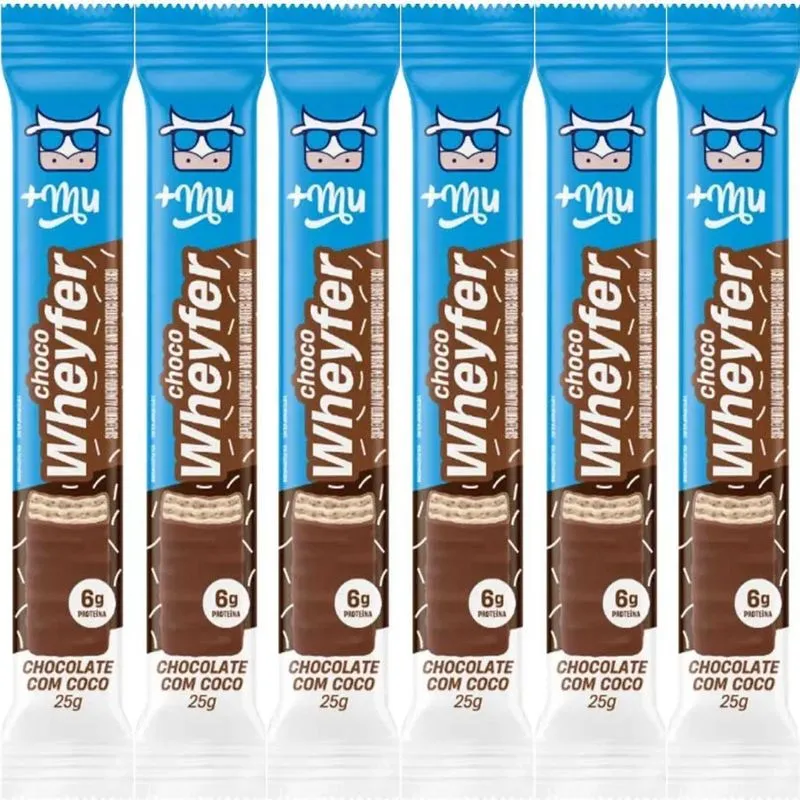 Kit 6 Choco Wheyfer Proteico Baunilha 6g De Proteina 25g +mu