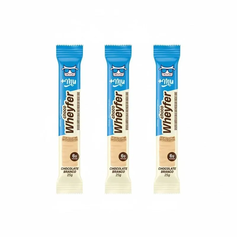 Kit 3 Choco Wheyfer Chocolate Branco Crocante 6g De Proteina