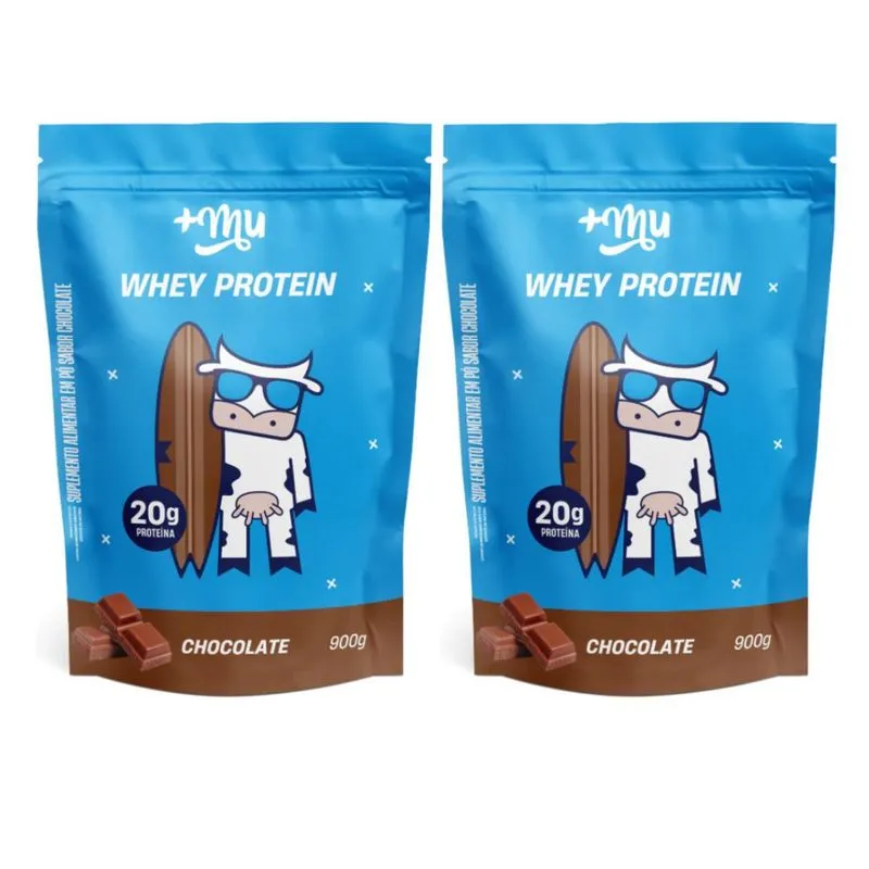 Kit 2 Whey Protein Concentrado Refil Chocolate 20g Proteina