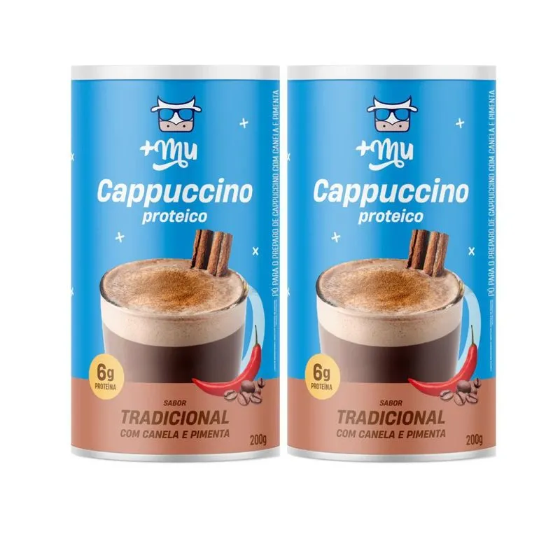 Kit 2 Cappuccino Proteico 6g Com Canela E Pimenta 6g Prot
