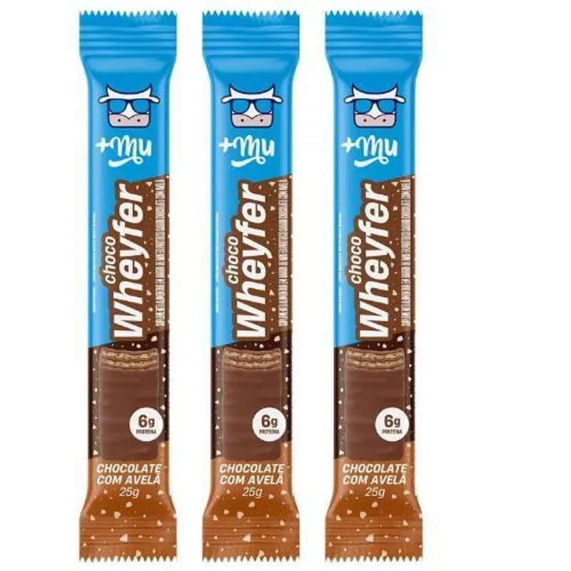 Kit 3 Choco Wheyfer Chocolate C Avelã Crocante 6g De Protein