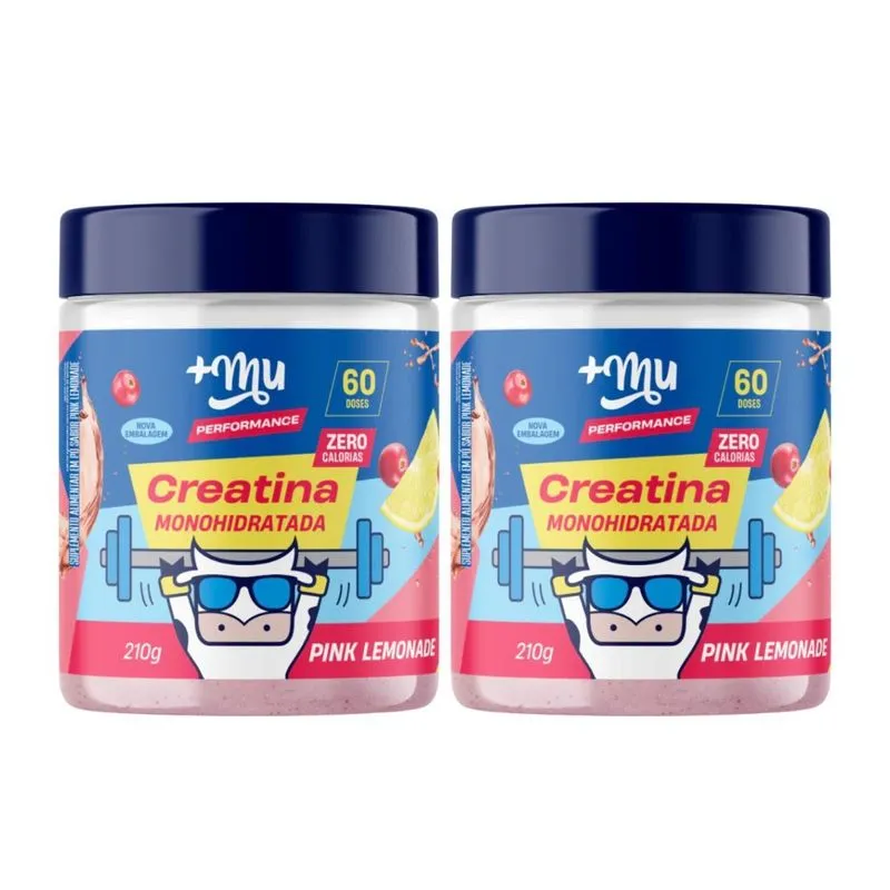 Kit 2 Creatina Monohidratada Pink Lemonade Foco Energia 210g
