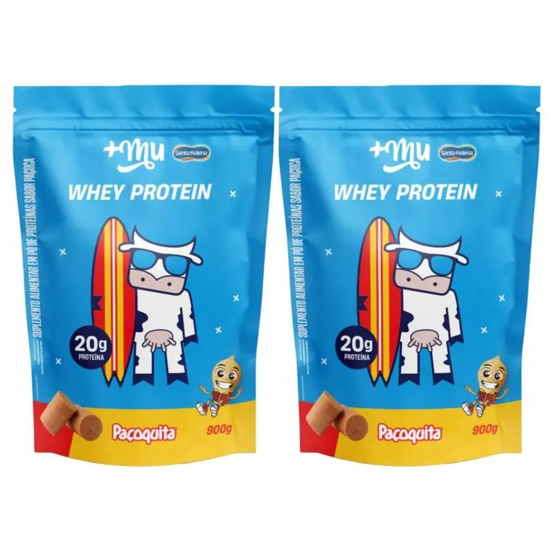 Kit 2 Whey Protein Concentrado Paçoquita 20g De Prot 900g