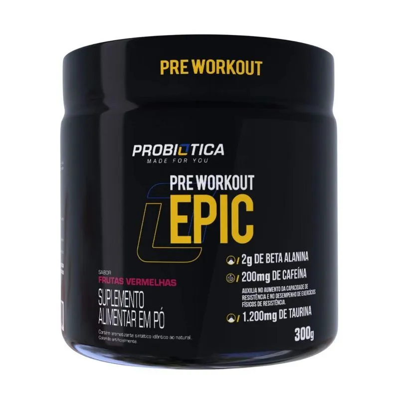 Pré Treino Epic Frutas Vermelhas 300g Foco E Força