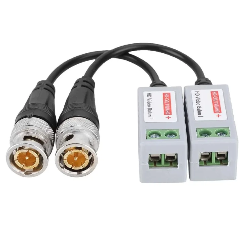 Par de Conector Vídeo Balun Câmera HD cvi tvi Analógico cftv dvr Cabo 953