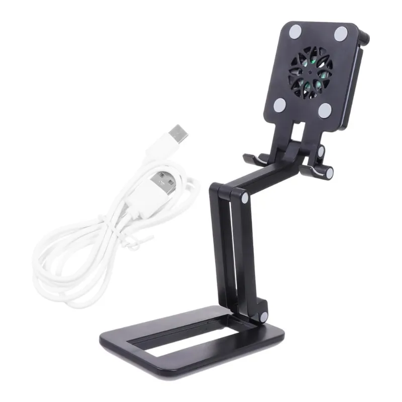 Suporte Smartphone Tablet Extensor Mesa Dobrável Cooler Fan Luz Led android ios 101