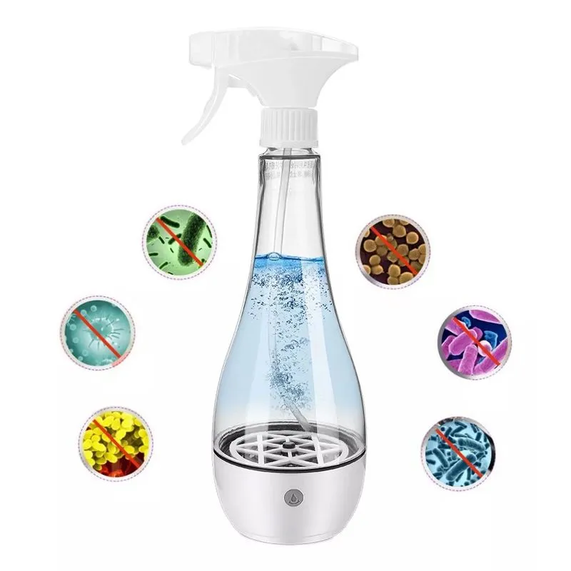 Borrifador Automático Spray Faz Hipoclorito de Sódio Limpeza USB Anti Bactéria 300ml 625