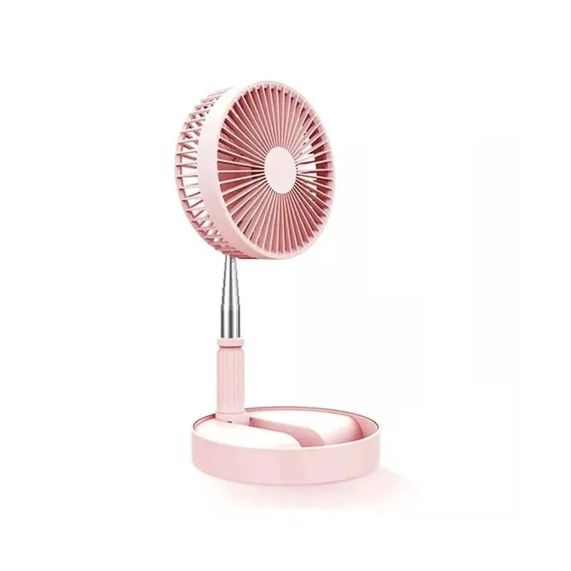 Ventilador 20cm Compacto Extenso Portátil de Mesa 1m de Altura Ajustável USB Redondo 045