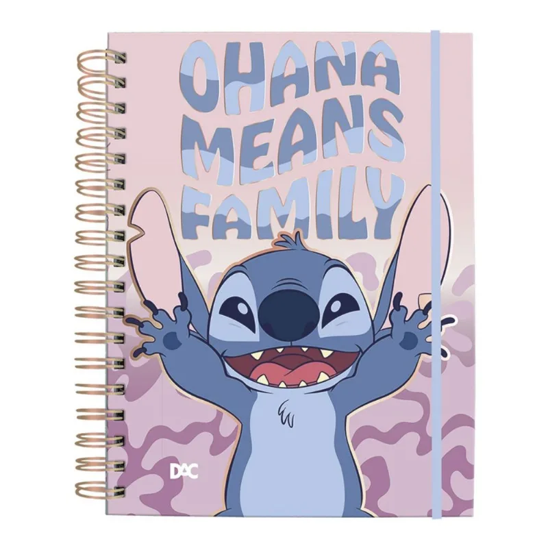 Caderno Smart Universitário Sticth Disney 10 Divisórias E 80 Folhas Reposicionáveis Material Escolar