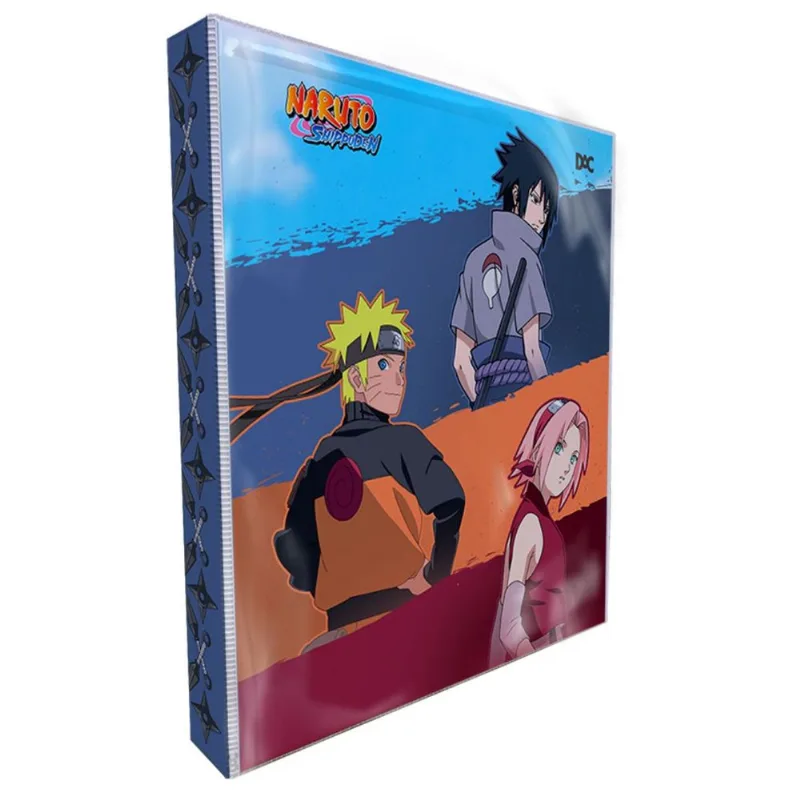 Álbum Pasta Fichário Naruto Shippuden Com Capa Dura Reforçado Para Coleção De Cards Cartas De Rpg