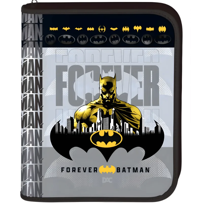 Fichário Universitário Argolado c/ Zíper Batman - 48 Folhas - Dac