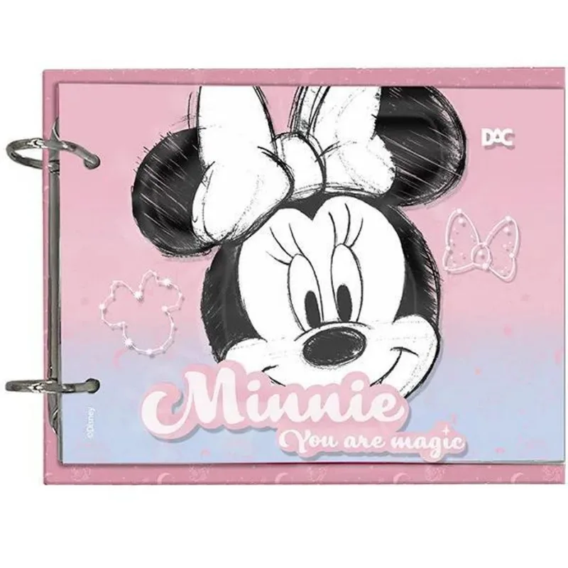 Caderno Argolado Mini Ficheiro Minnie 80 Folhas Decoradas