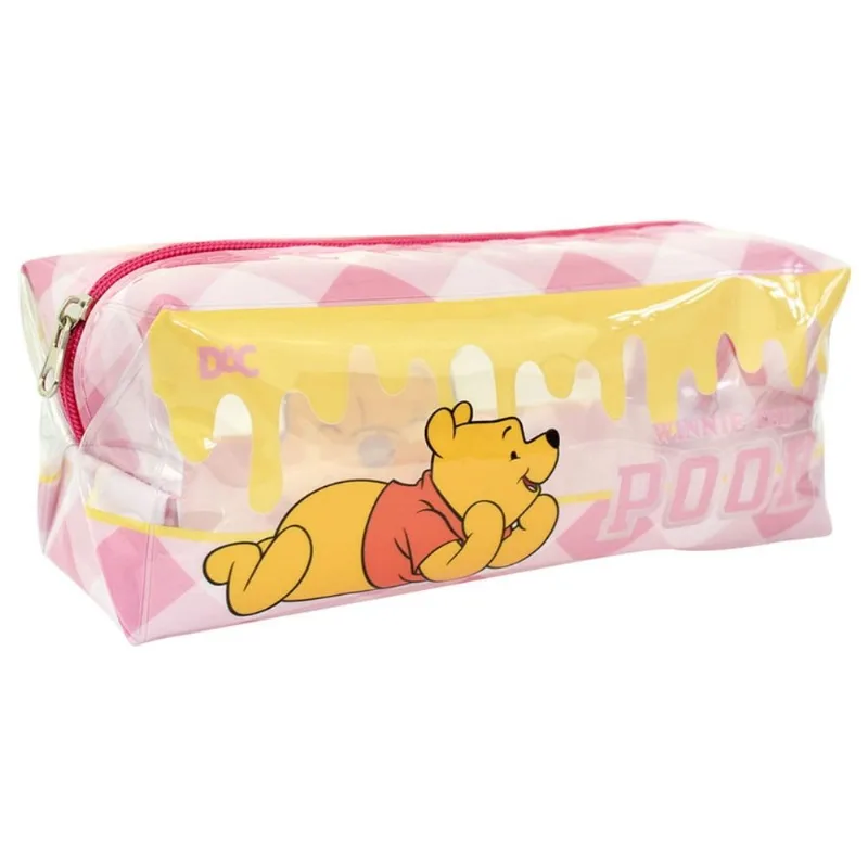 Estojo Escolar Grande Necessaire Ursinho Pooh Disney Faculdade Para Caneta Lápis Borracha Maquiagem
