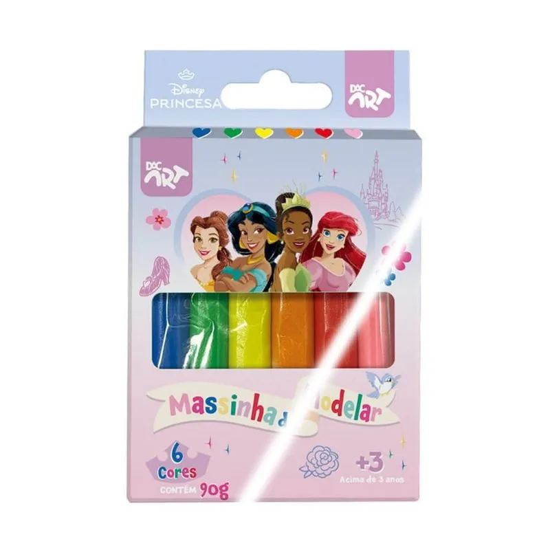 Massinha De Modelar 6 Cores Princesas Dac