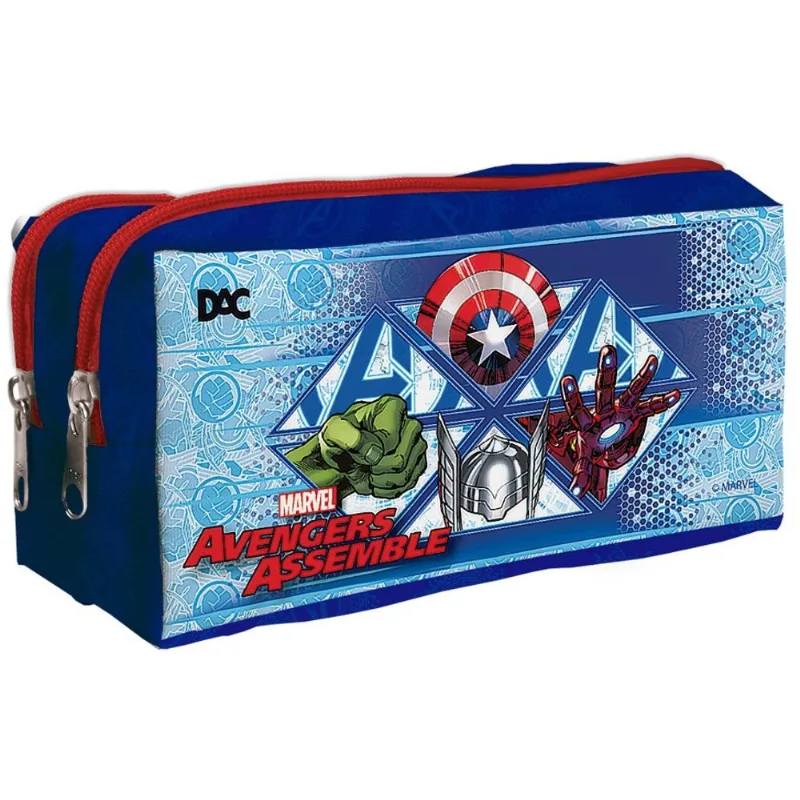 Estojo Duplo Escolar em Tecido Avengers 4753 - Dac