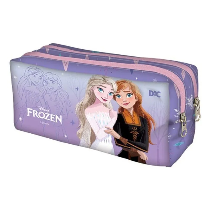 Estojo Escolar Duplo Em Tecido Frozen Menina Dac