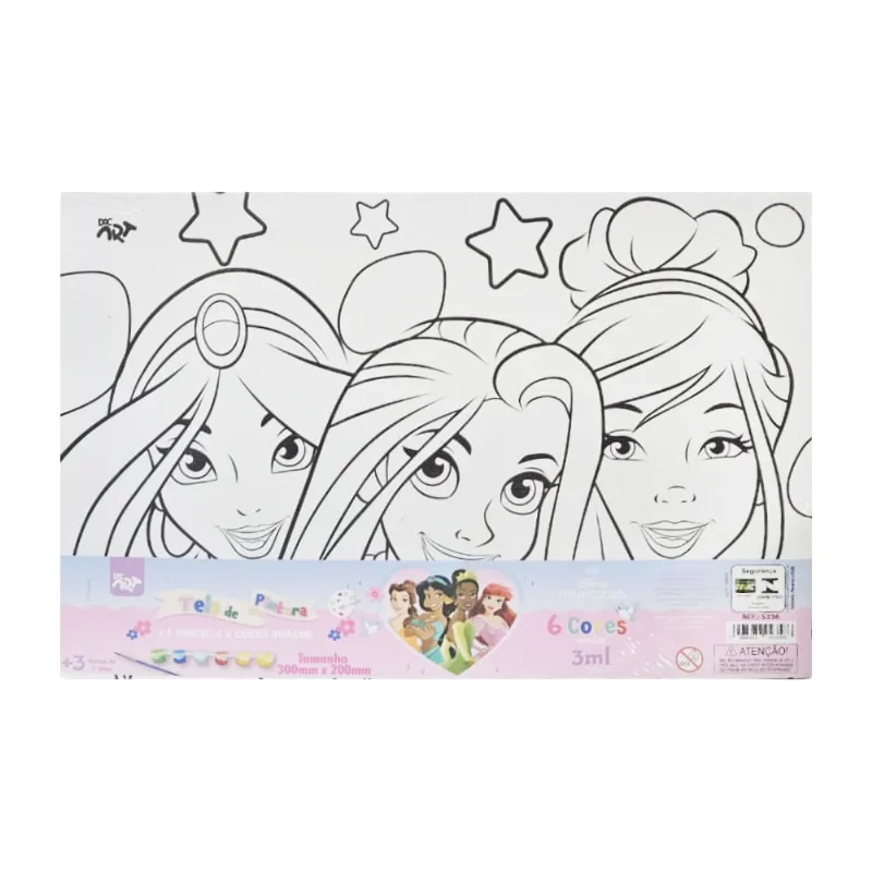 Tela para Pintura 30x20 Kit Pintura Princesa 5336 Dac - UN