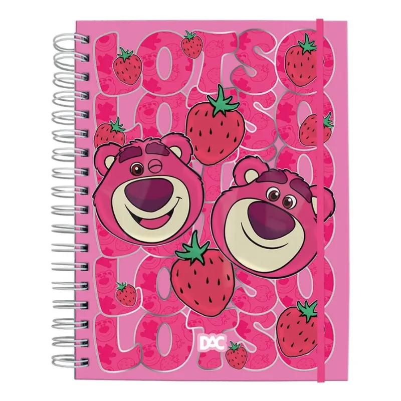Caderno Smart Colegial Lotso - Pink - 80 Folhas - 5295 - Dac