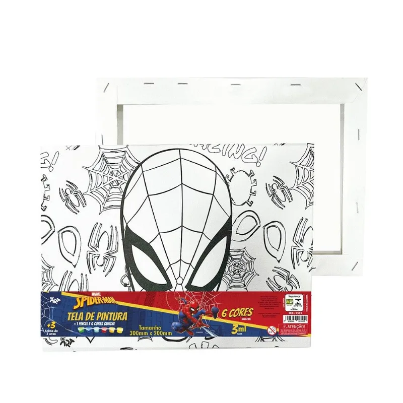 Tela para Pintura 30x20 Kit Pintura Homem Aranha 5333 Dac - UN