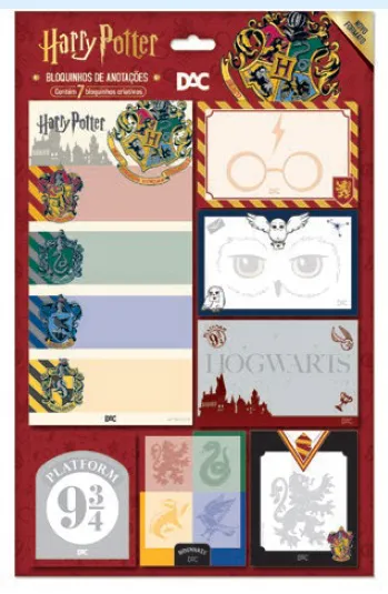 Bloco de Anotações Harry Potter 7un c/20folhas cada