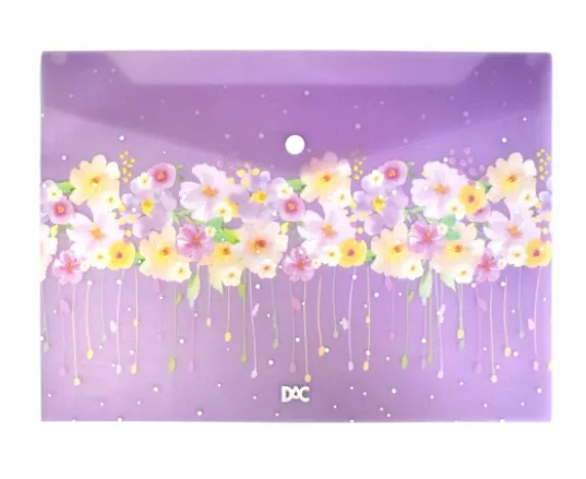 Pasta Envelope A4 com Botão Flower 332x237mm Dac 1un
