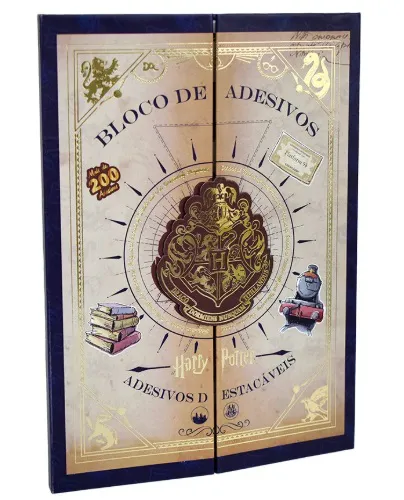 Caderno Adesivos Harry Potter 15x21 Mais de 200 Adesivos DAC 1un