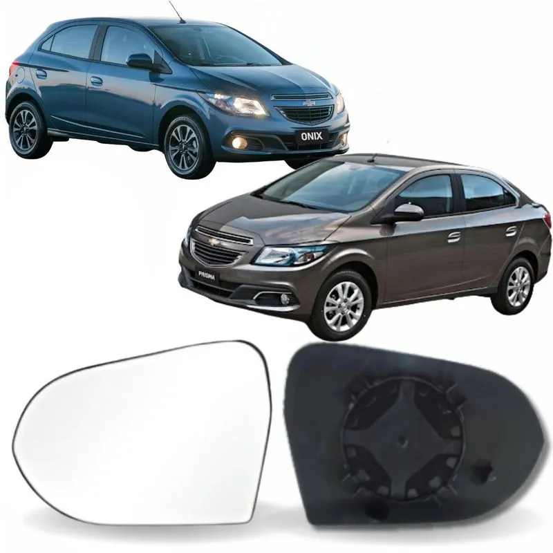 Lente Espelho Retrovisor Onix 2012 Até 2019 Prisma 2013 Até 2021 Lado Esquerdo Removel Sb027