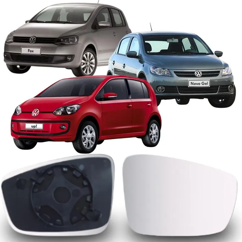 Lente Espelho Retrovisor Fox 2010 Até 2021 Gol 2012 Até 2023 Up 2012 Até 2021 Lado Direito Removel Sb132