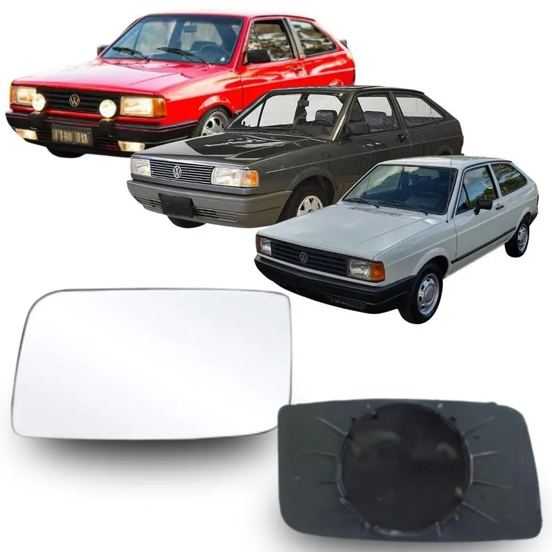 Lente Espelho Retrovisor Gol 1987 Até 1993 Lado Esquerdo Removel Sb133