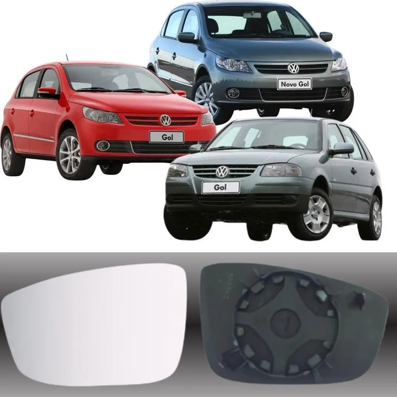 Lente Espelho Retrovisor Gol 2009 Até 2012 Lado Esquerdo Removel Sb139