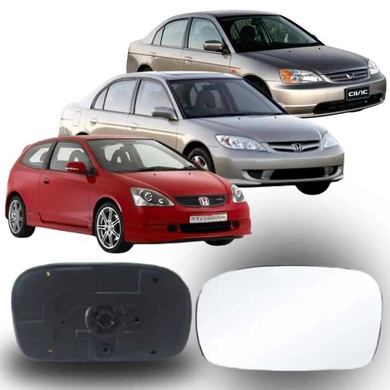Lente Espelho Retrovisor Civic 2002/2005 Lado Direito Removel Sb182