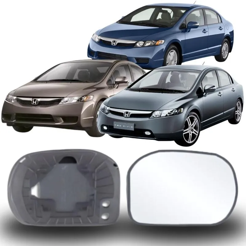 Lente Espelho Retrovisor Civic 2006/2011 Lado Esquerdo Removel Sb183