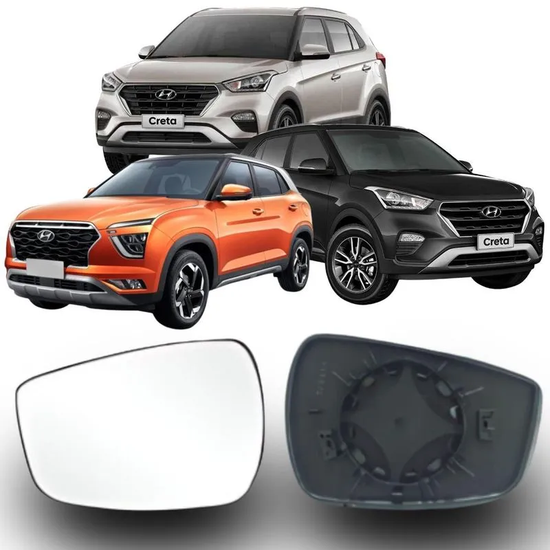 Lente Espelho Retrovisor Creta 2017 Até 2021 Lado Direito Removel Sb196