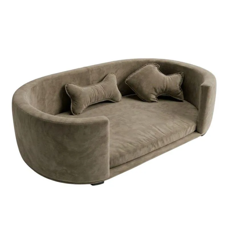 Caminha Para Pet Speciale Home Fofura Para Cães E Gatos Suede Bege 90x60x23cm