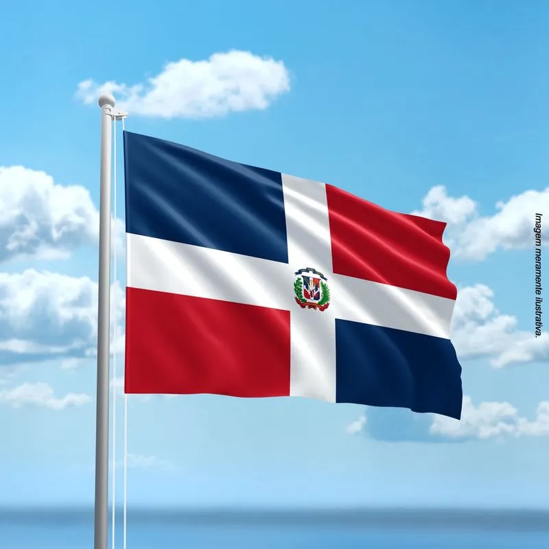 Bandeira República Dominicana em Oxford 140x80cm