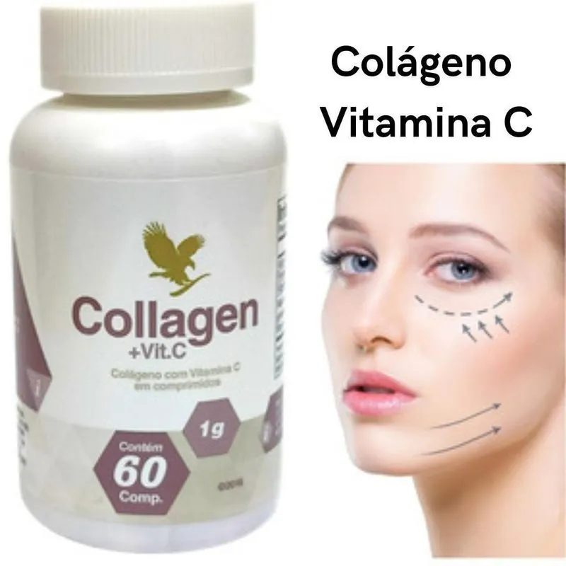 1 Colágeno + Vitamina C Tipo 1 Hidrolisado 60 Tabletes 1g
