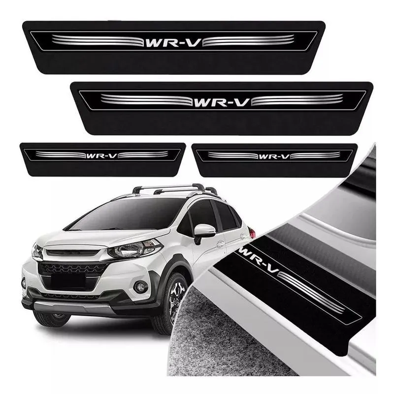Soleira De Porta WRV Preto Platinum 8 Peças