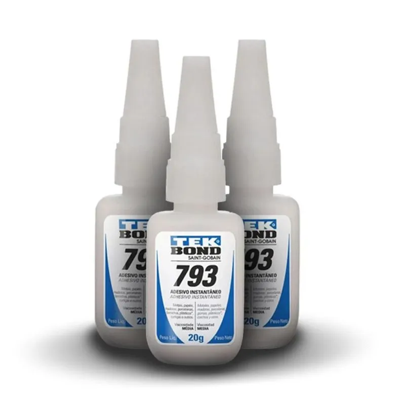Adesivo Instantâneo Multiuso 793 20g C/3 Un Tek Bond
